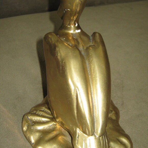 Vintage Cast Brass PELICAN Sea Bird Heavy Figurine Paper Weight 7 x 5.5" Tall - Picture 4 of 6